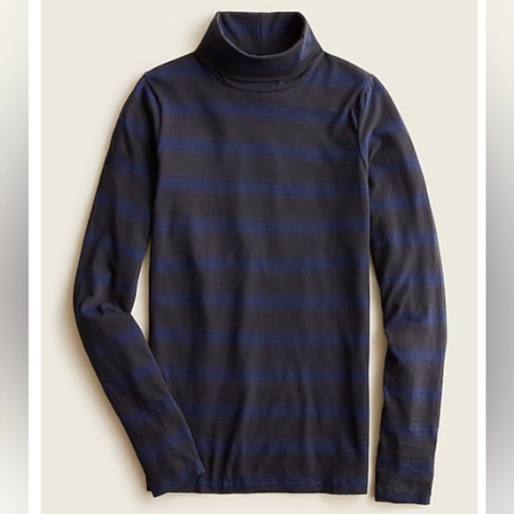 J Crew Striped Tissue Turtleneck - Picture 1 of 3